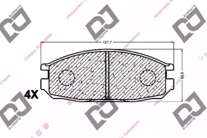 Комплект тормозных колодок DJ PARTS BP1362